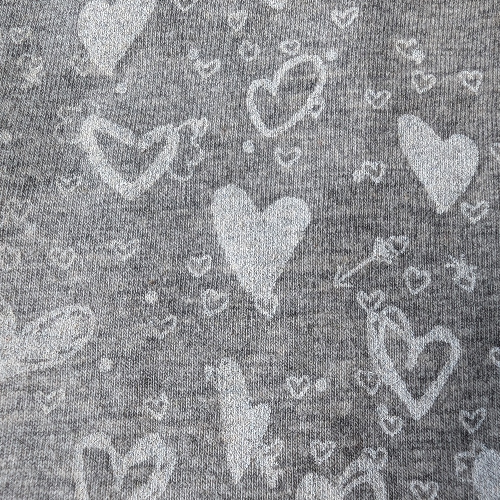 Gray Heart Print Baby Girl Dress – Cute Sleeveless Outfit with Ruffle Collar 3T - Picture 5 of 5